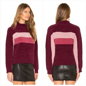 Lovers and Friends Raye Chenille Sweater in Tonal Pink